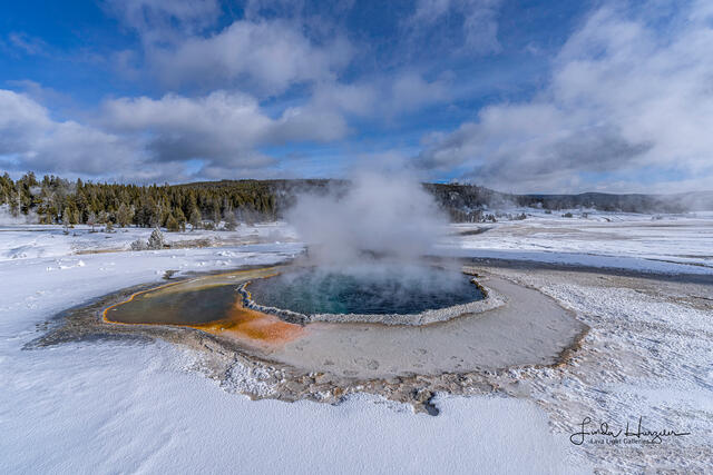 Hot Pool...Cold Sky print