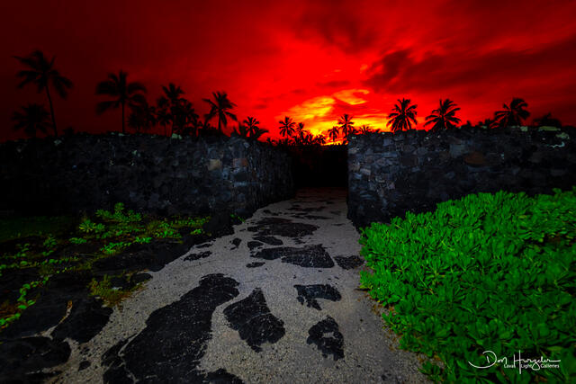 Mauna Loa Green Light print