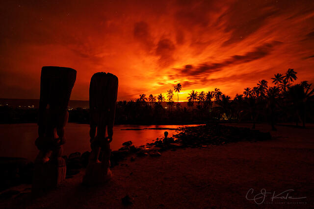 The Watchers of Mauna Loa print