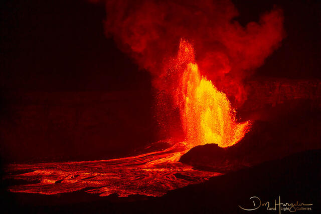 Caldera floor flow print