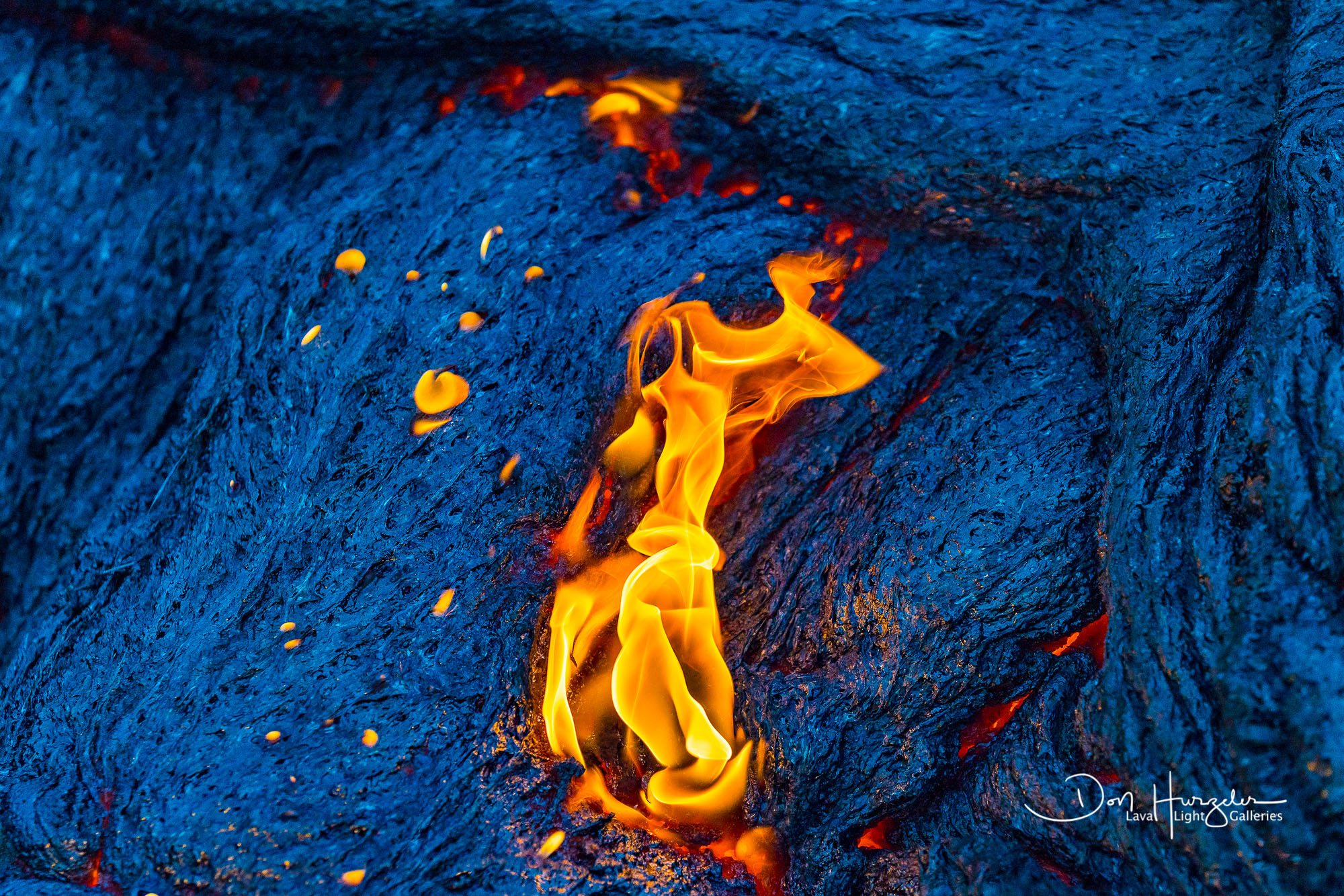 Methane Madness Vegetation from an old forest is caught under a new lava flow. The methane gas it produces leaks up through the lava and ignites...