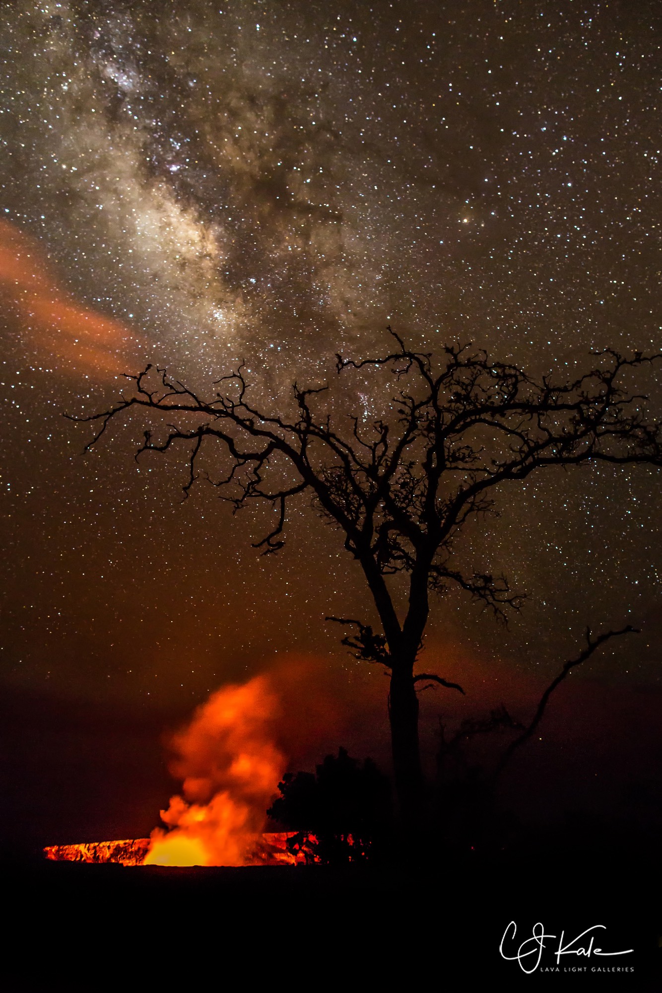 At the crater.