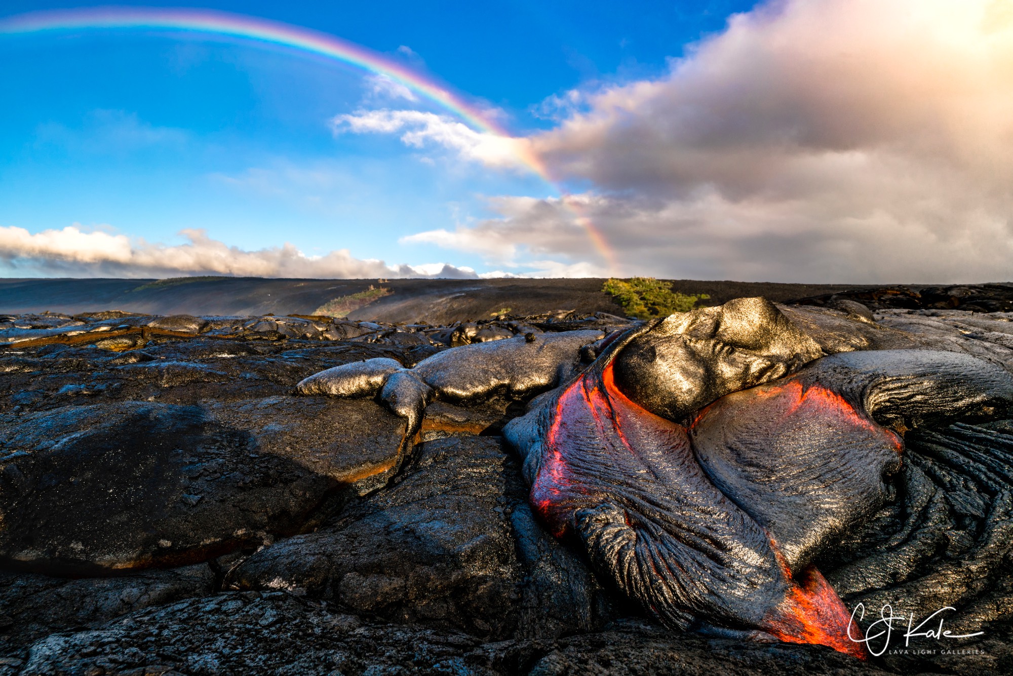 Lava Rainbow Love We always love to see the rainbows anywhere on the island...especially on the flow.