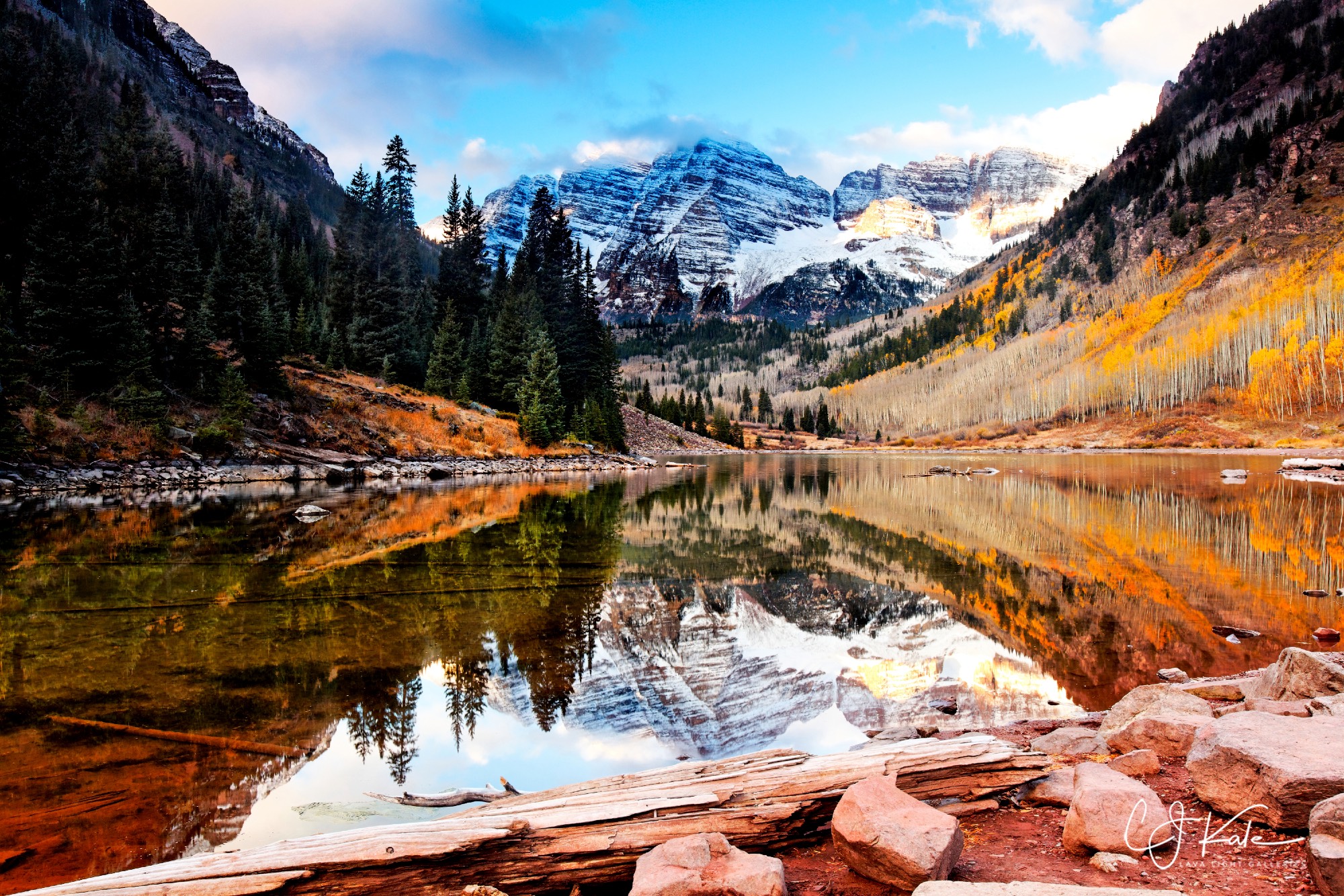 Maroon Bells, Colorado Rockies.