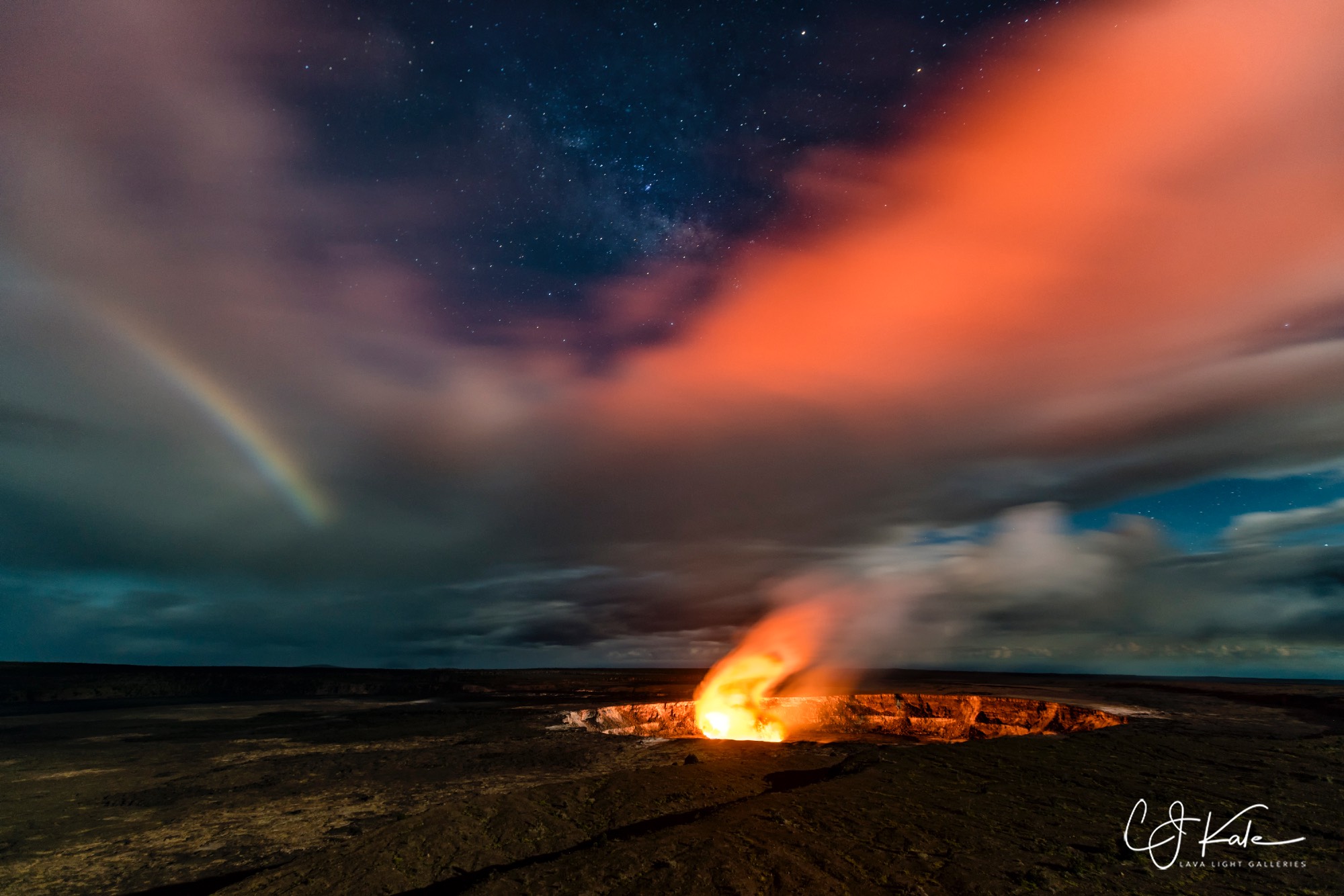 Moonbow at the crater.