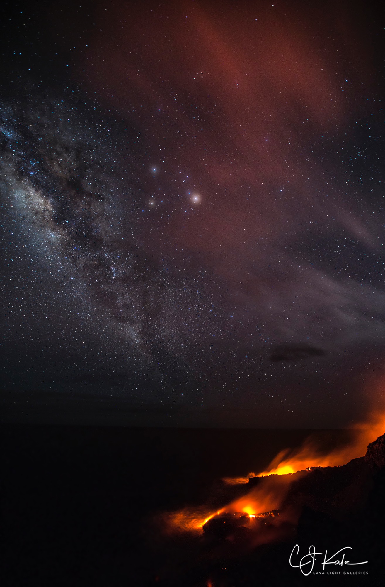 Milky Way over the ocean entry.