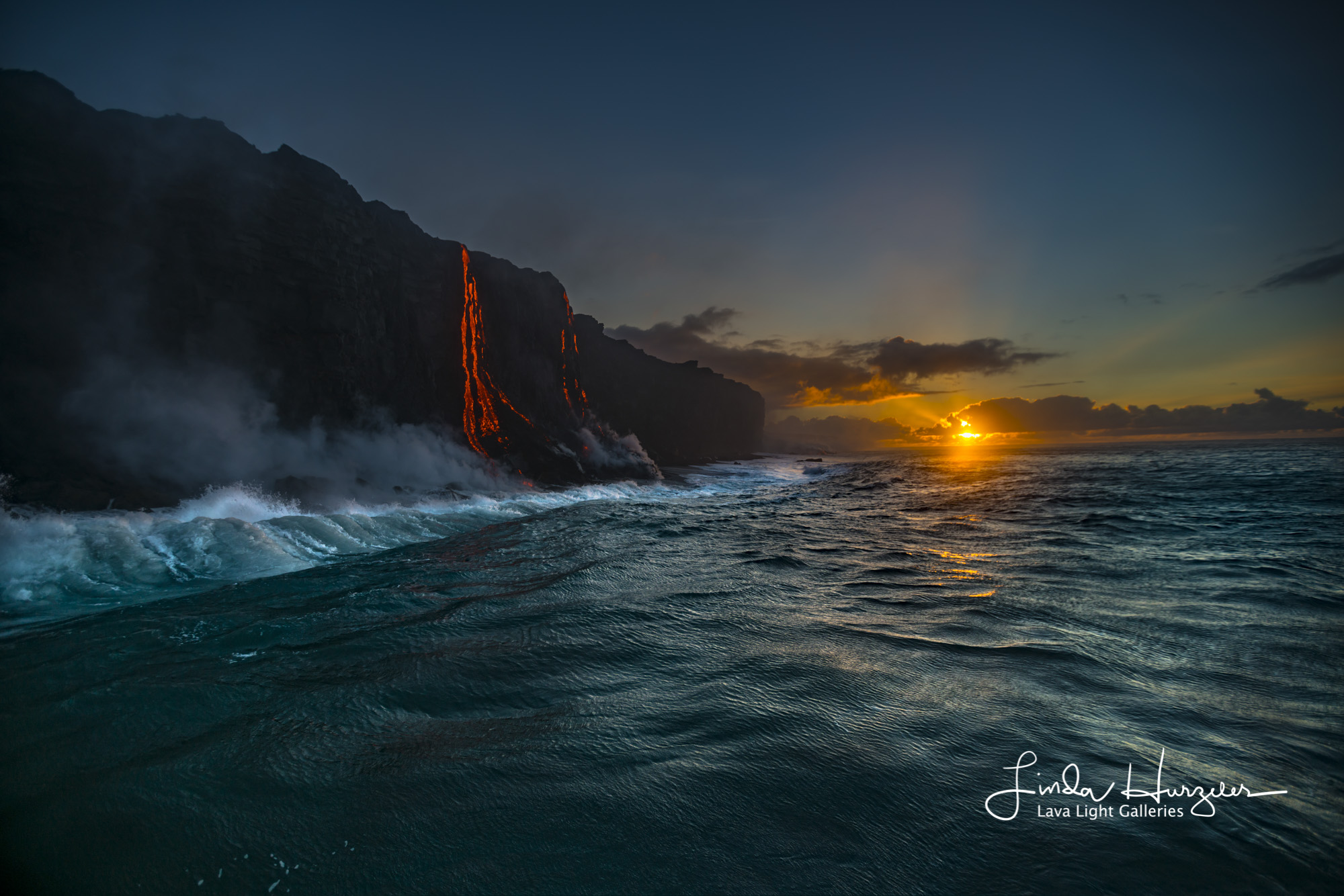 Dawn over the new ocean entry.