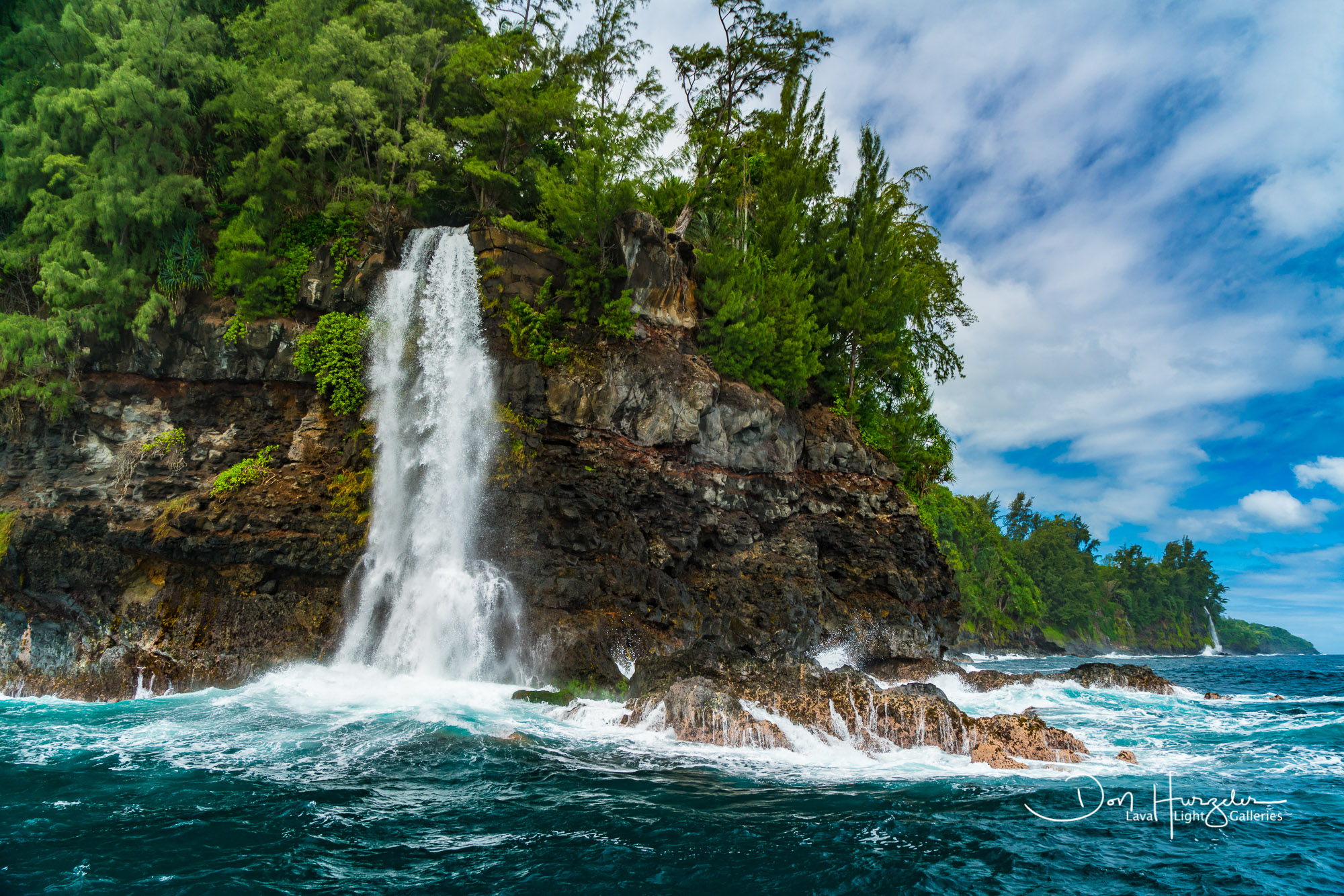 The Hamakua Coast line...filled with waterfalls to the sea.