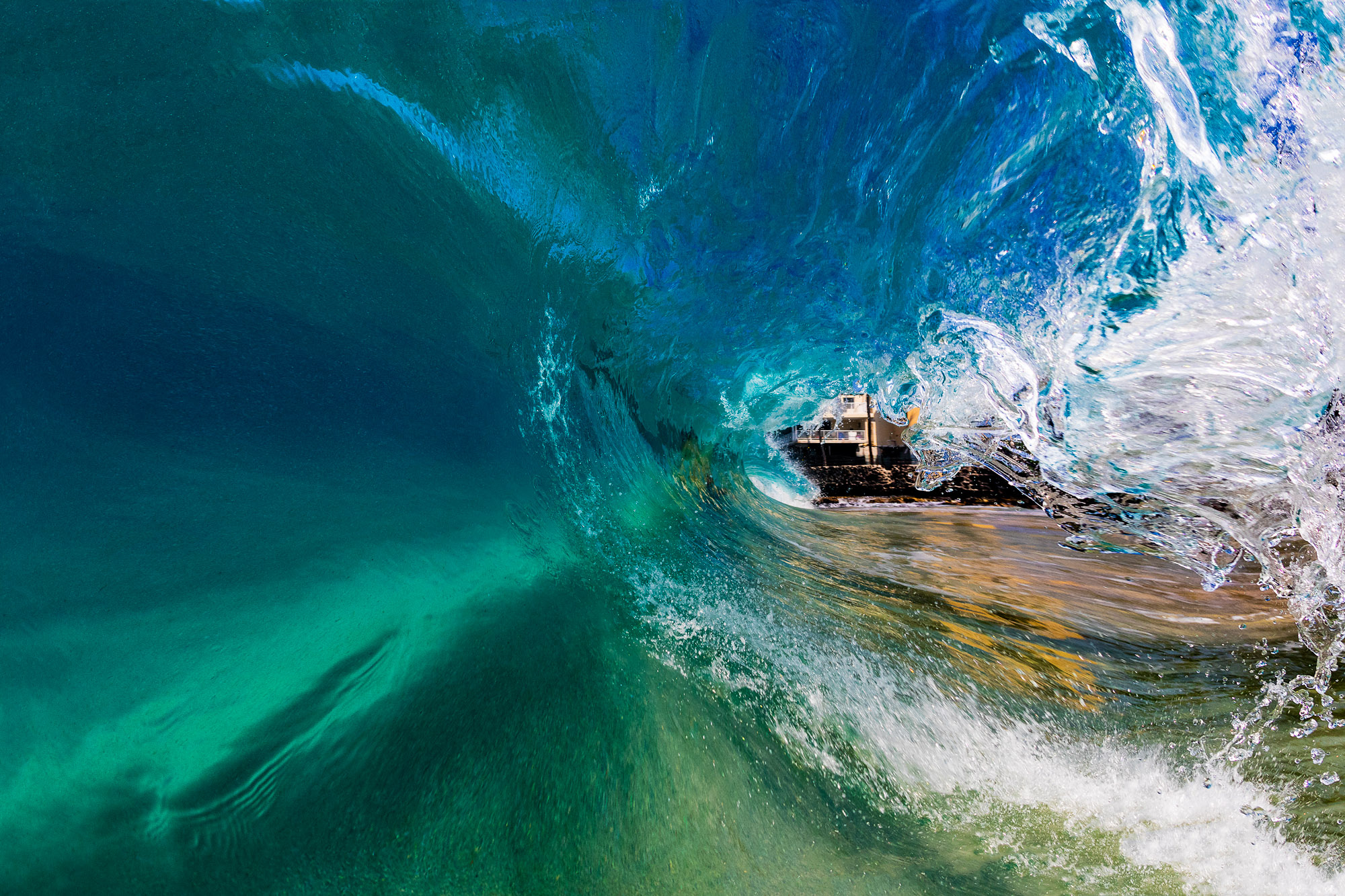 Deep in the barrel at White Sands aka Disappearing Sands.